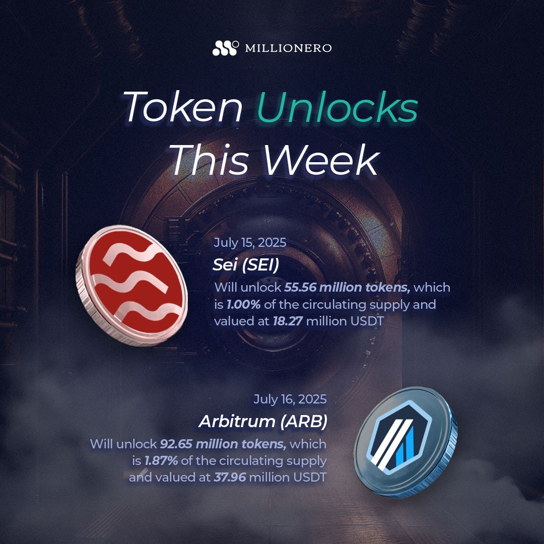 Token unlocks this week 🧵 1.