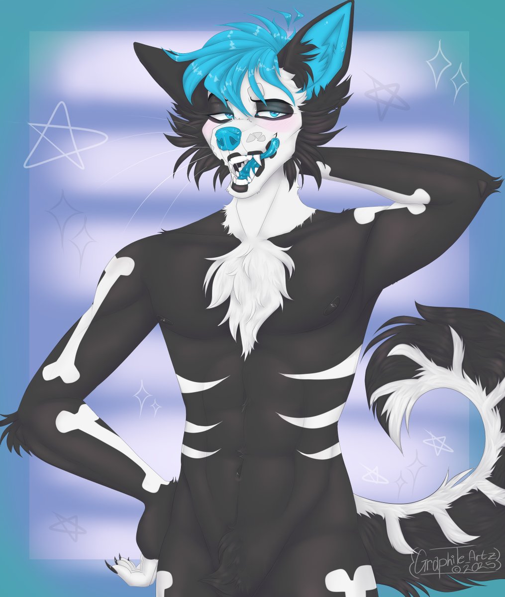 ArtzGraphite's tweet image. Com of the lovely @Baconslushyy ! give this doggo pats?