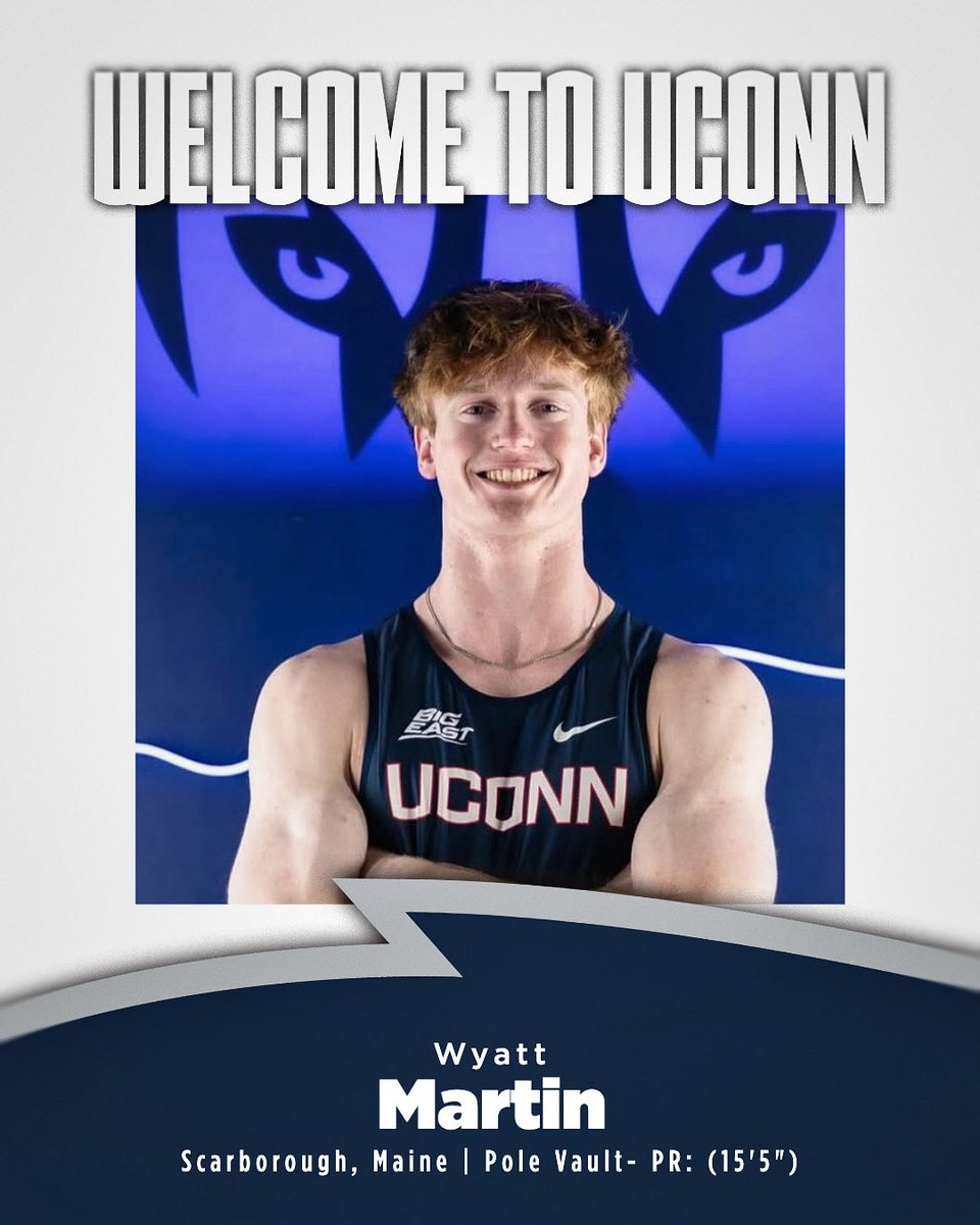 UConn Track &amp; Field is excited to welcome Wyatt Martin to Storrs! 💙🤍

#bleedblue #uconntfxc