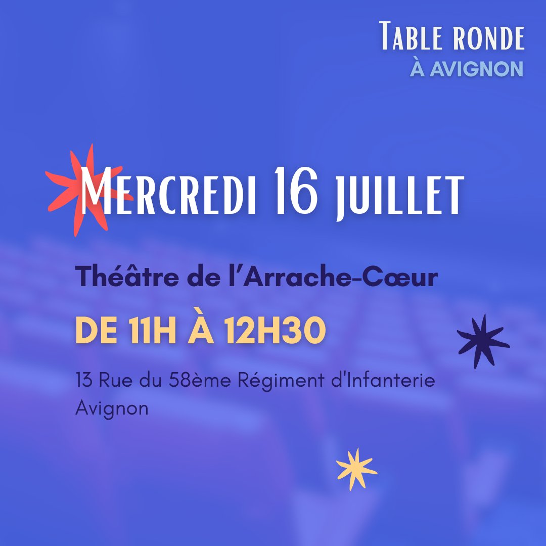 🎭 AVIGNON OFF – L’HUMOUR FAIT SA PLACE !
📣 En plein cœur du @festivaloffavignon, on vous donne RDV mercredi 16 juillet à 11h au Théâtre de l’Arrache-Cœur pour une table ronde essentielle : L’humour dans les politiques culturelles : absence ou reconnaissance ?