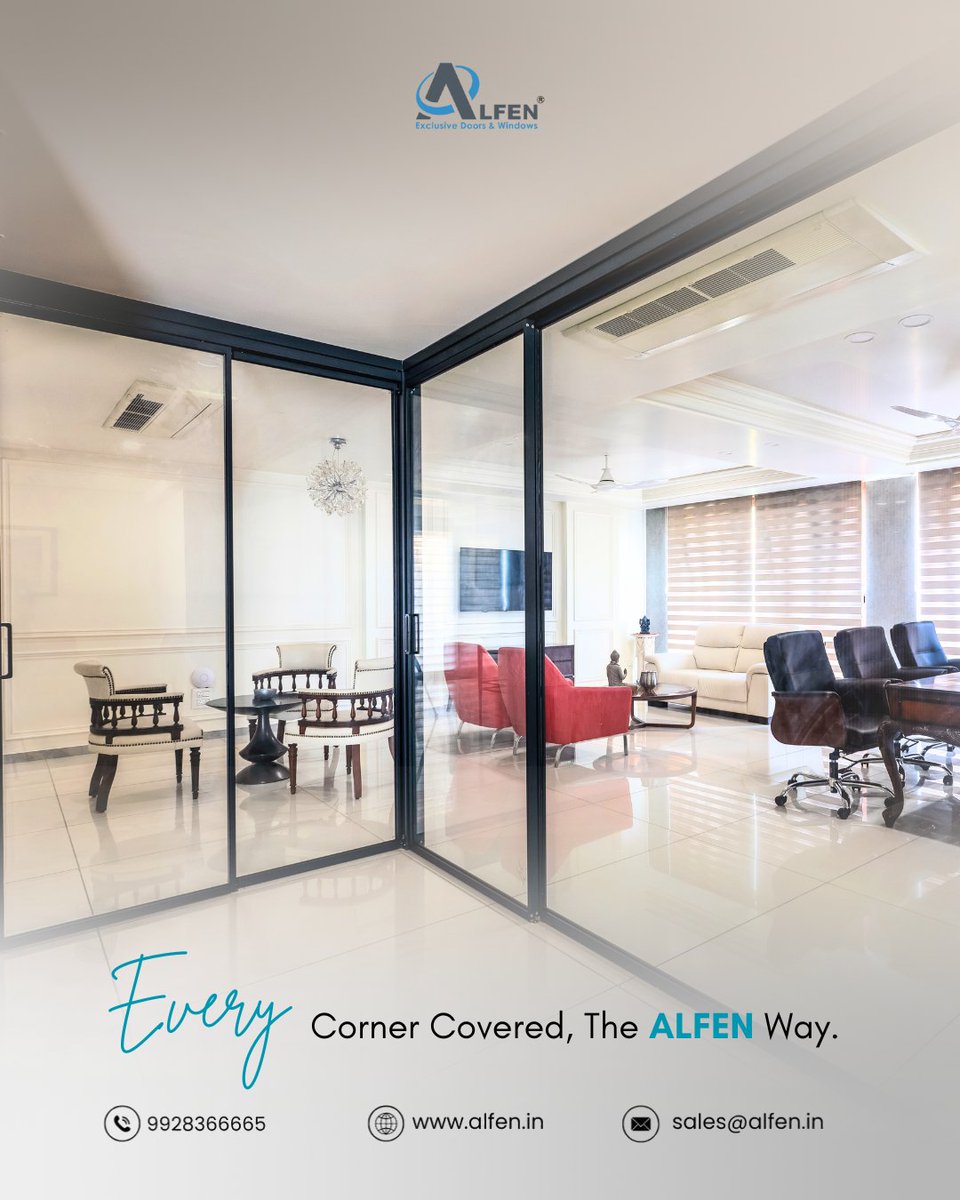 Not just Windows &amp; Doors. A solution for every space — ALFEN.
📍 Explore more at alfen.in
📞 Call us: 9928366665
.
.
.
#alfen #aluminium #aluminiumdoorsandwindows #Aluminiumwindows 
[Alfen, Aluminium Windows, aluminium doors, Railings, Pergolas, Retractable Roofs]