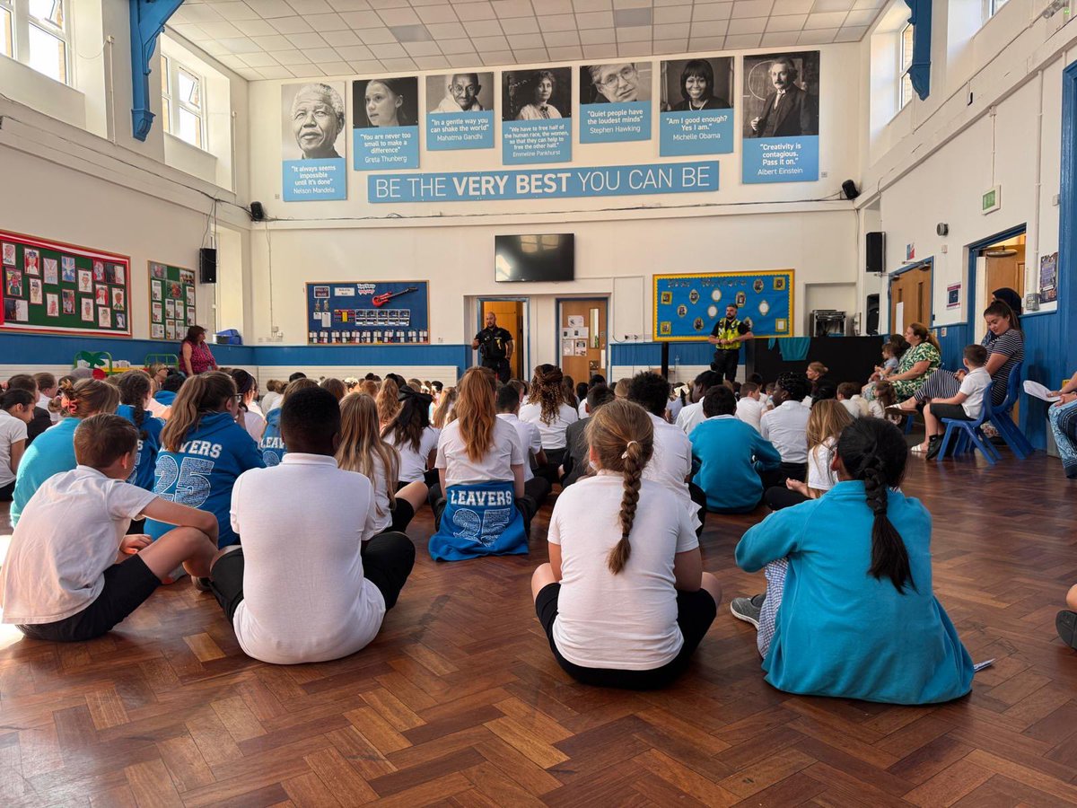 In Fridays Careers assembly we welcomed PC Stoney and PC Summerfield into school to talk to the children about a career in the police force.