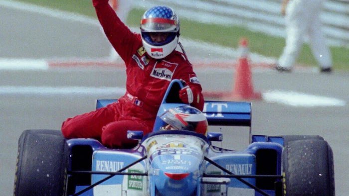 Found this beer mat earlier. Fantastic day for Jordan drivers. Double podium for Irvine and Barrichello. Former driver Alesi taking a taxi ride to his first step on top of the podium. #barrichello #irvine #alesi #canadiangp #jordan #eddiejordan #ftb