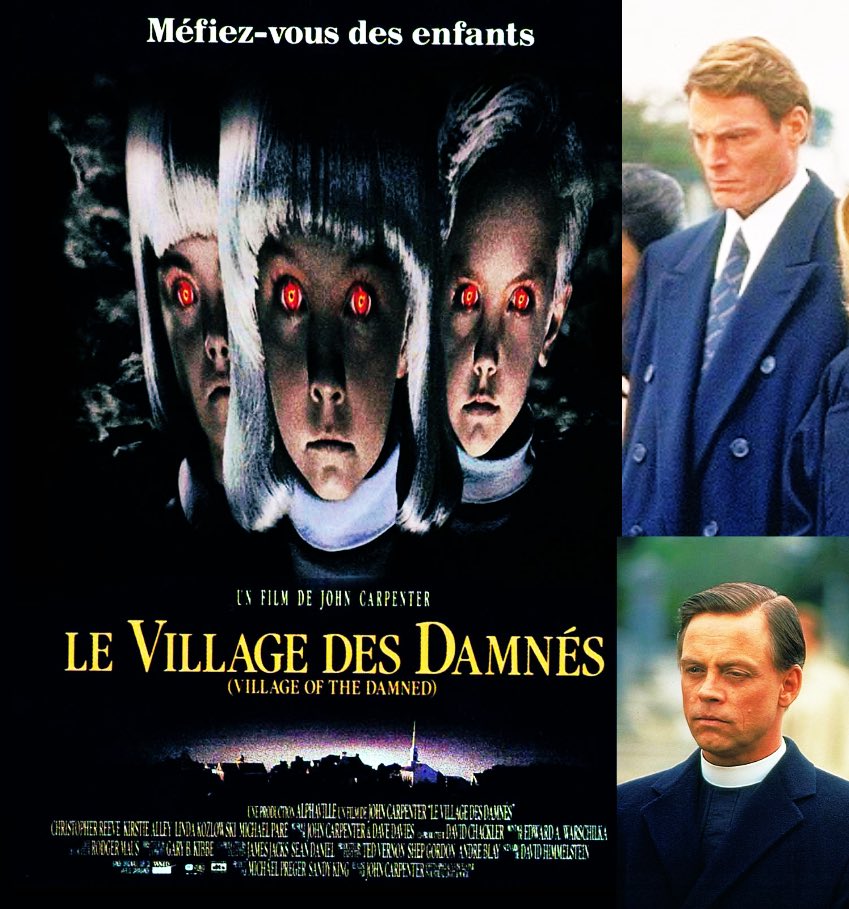 🎬📺🏘️👦👧👿💥
#NW:  « Le village des damnés / Village of the Damned » ( 1995) de John Carpenter <a href="/TheHorrorMaster/">John Carpenter</a> 
avec Christopher Reeve
<a href="/MarkHamill/">Mark Hamill</a> 
<a href="/kirstiealley/">Kirstie Alley</a>, Linda Kozlowsky, Michael Paré et bien d’autres sur <a href="/TCM_Cinema/">TCM Cinéma</a> pour <a href="/UniversalPics/">Universal Pictures</a> 
…thread⬇️