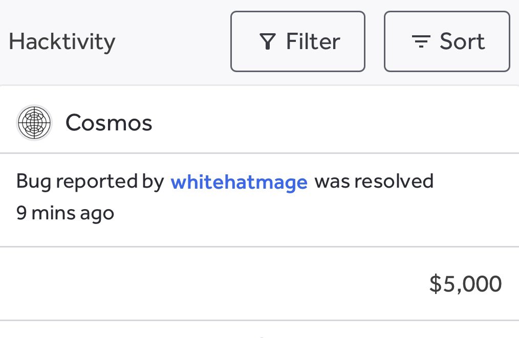 Will share the security advisory if the team creates one. For now the only public info for those who asked, is that it was on Cosmos