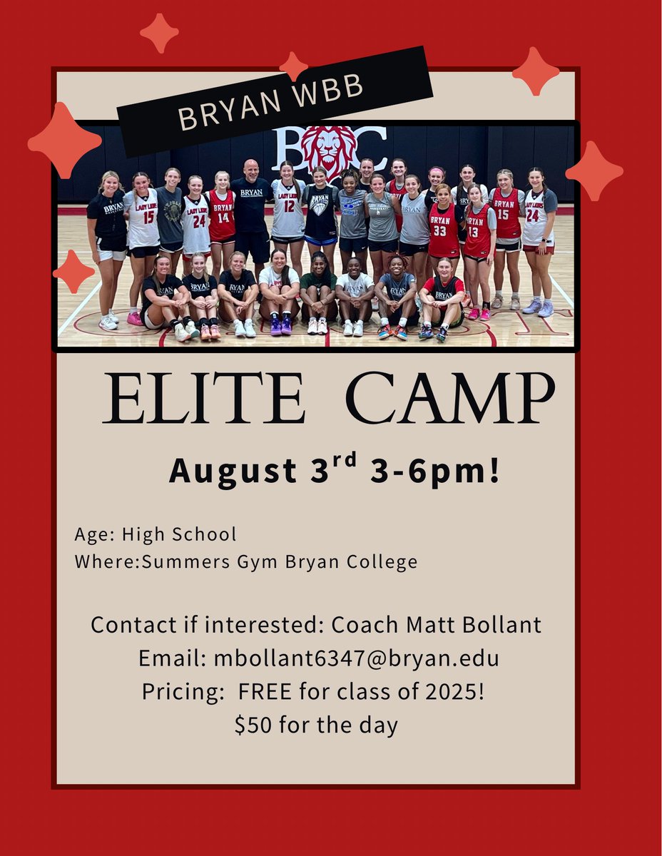 CoachBollant (@coachbollant) on Twitter photo Really excited to see some talented players come to our campus! <a href="/Bryan_WBB/">Bryan College WBB</a> <a href="/BryanAthletics/">Bryan College Athletics</a> Really excited to see some talented players come to our campus! <a href="/Bryan_WBB/">Bryan College WBB</a> <a href="/BryanAthletics/">Bryan College Athletics</a>