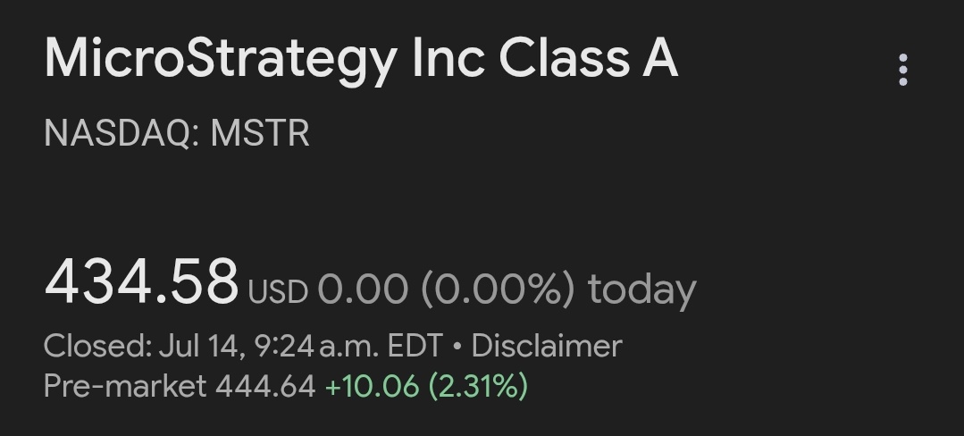bitjordy's tweet image. Should we dare to open at 444 👀📈 @JoshMandell6 
#mstr 
#bitcoin