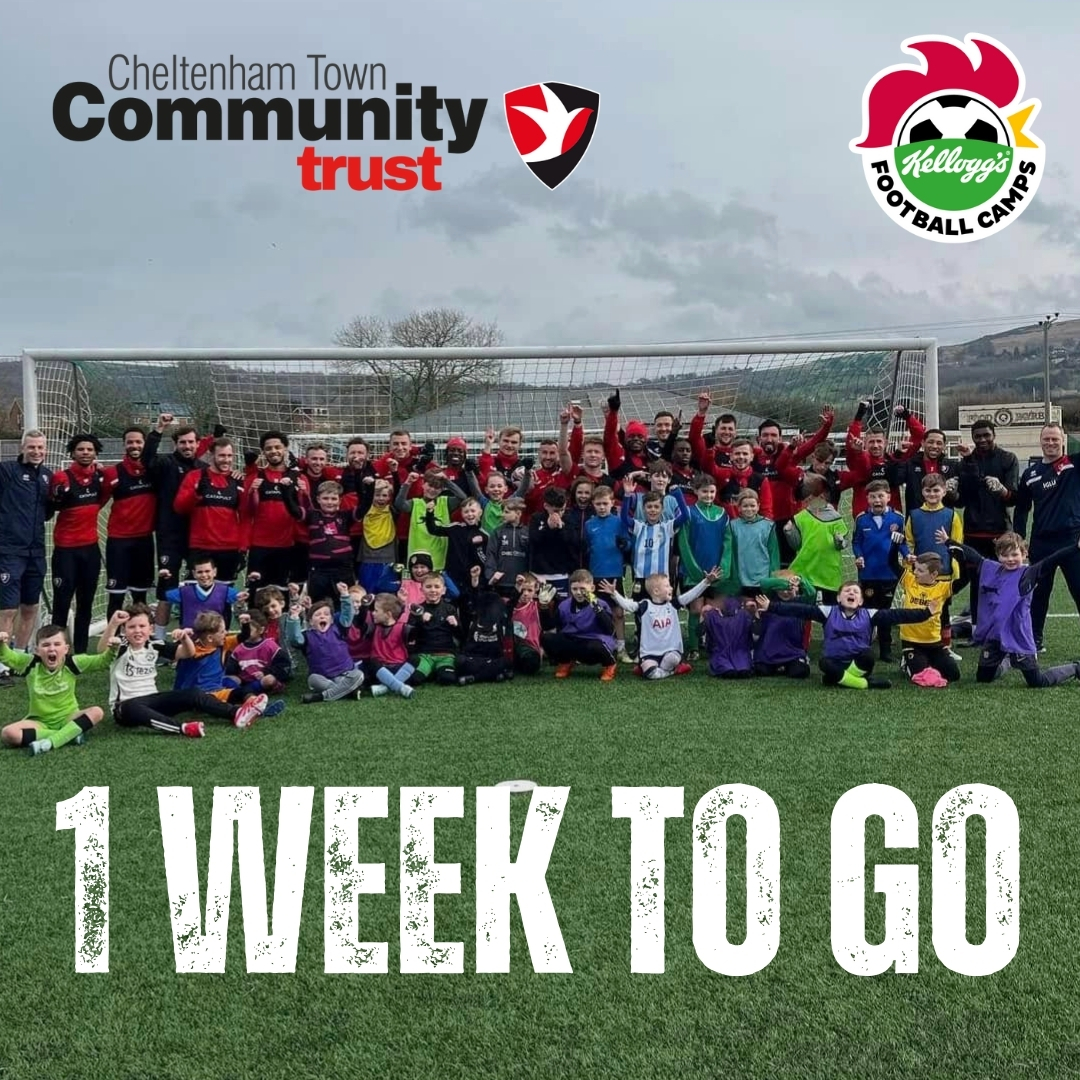 Cheltenham Town Community Trust (@ctfccommunity) on Twitter photo 🚨 One week to go! 🚨
Kellogg’s Summer Football Camps start in 7 days! ⚽
Some days already SOLD OUT!
📅 Ages 5 – 12 yrs
💷 £14 a day
📍 Multiple venues
🙌 <a href="/CTFCofficial/">Cheltenham Town</a> player visits
👉 Book now: officialsoccerschools.co.uk/cheltenhamtown… 🚨 One week to go! 🚨
Kellogg’s Summer Football Camps start in 7 days! ⚽
Some days already SOLD OUT!
📅 Ages 5 – 12 yrs
💷 £14 a day
📍 Multiple venues
🙌 <a href="/CTFCofficial/">Cheltenham Town</a> player visits
👉 Book now: officialsoccerschools.co.uk/cheltenhamtown…