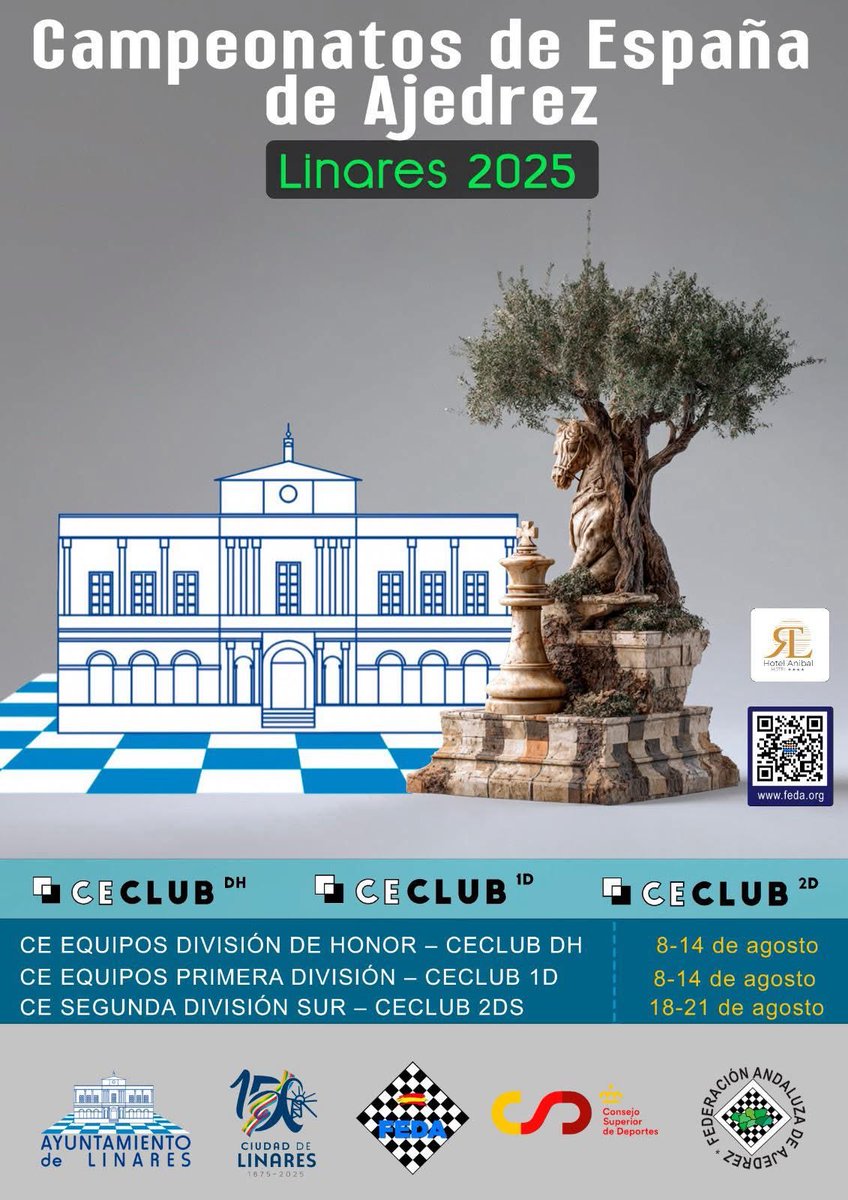 echaguen's tweet image. Presentados en ciudad de Linares los campeonatos de España por equipos(Division de Honor, primera y segunda sur)que reunirán a la élite nacional y muchas figuras internacionales. El Ayuntamiento de Linares anunció un convenio con la Federación española para los próximos 3 años.