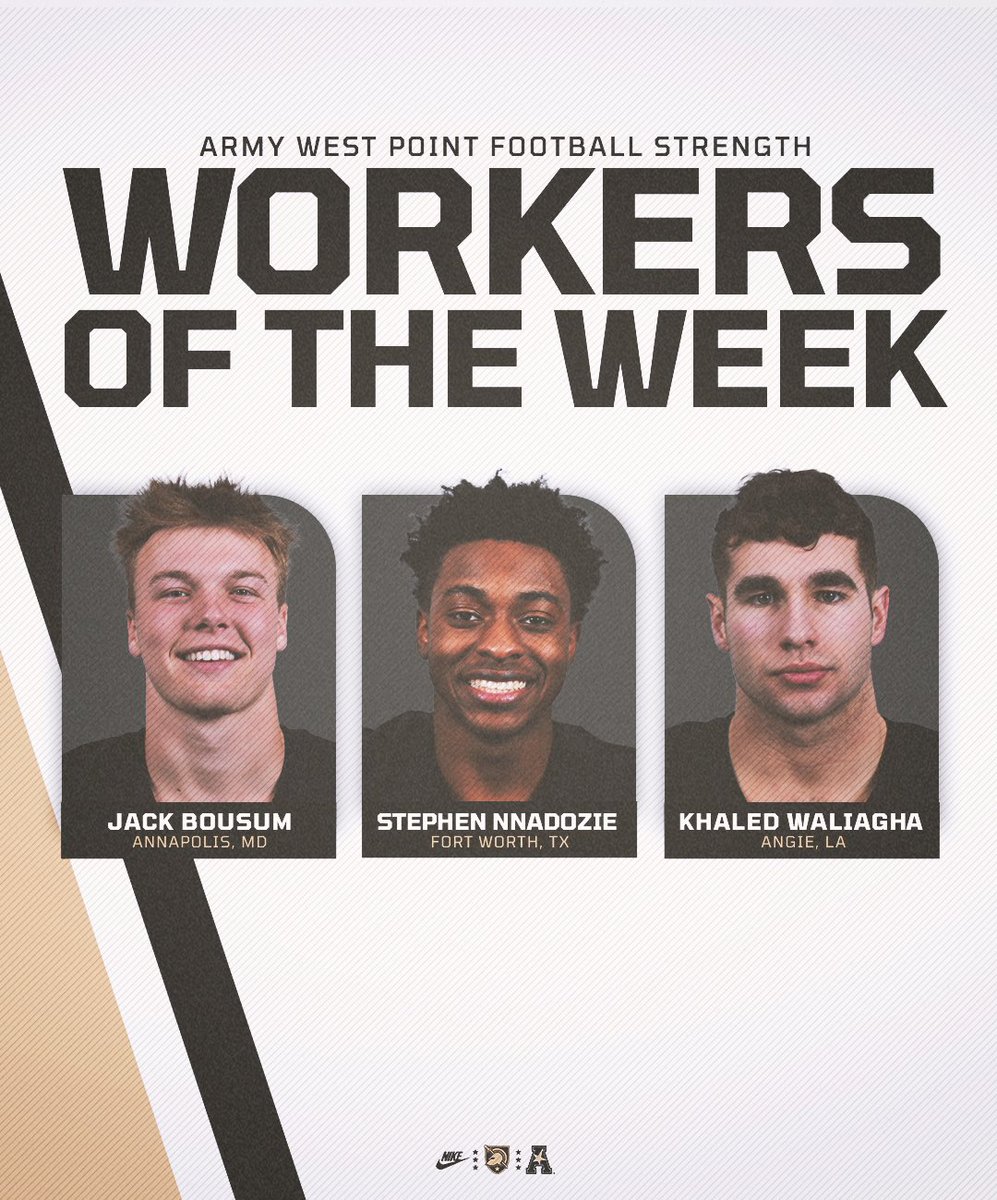 ArmyWP_Football's tweet image. Congrats to our Football Strength Workers of the Week 💪