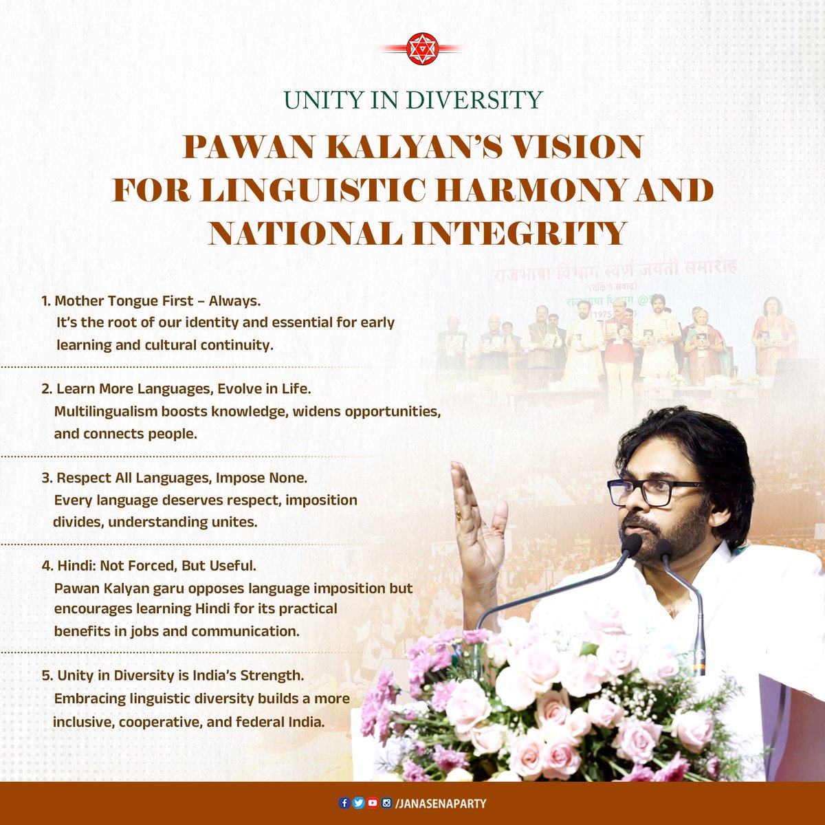 iamhemuk's tweet image. Mother tongue first. Learn more, impose none.
Pawan Kalyan garu&apos;s vision promotes unity through respect and linguistic freedom.
#UnityInDiversity #PawanKalyan #LanguageHarmony
