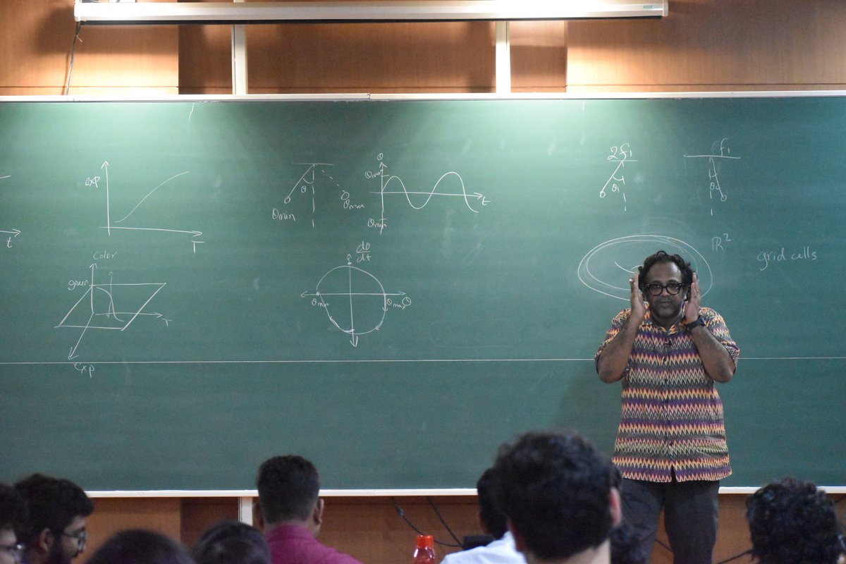 camp_course's tweet image. Thanking Prof. Collins Assisi for a brilliant session at CAMP 2025 where he introduced nonlinear dynamical systems and unpacked neuronal excitability and network properties, all with a spark of humour that kept both neurons and laughs firing!