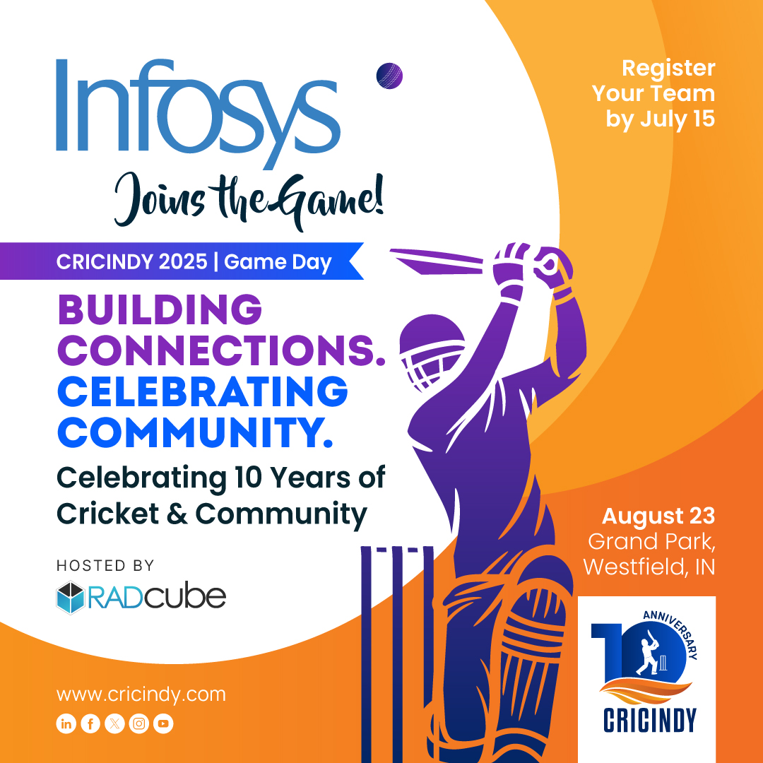 Cricindy2's tweet image. ๐ @Infosys Joins #CricIndy2025!
Thrilled to welcome Infosys to Game Day!
Big thanks to Jasminder Kaur for making it happen ๐
๐
Aug 23 | Reg closes July 15
#TeamInfosys #10YearsOfImpact #CricketCommunity #BeyondBoundaries2025