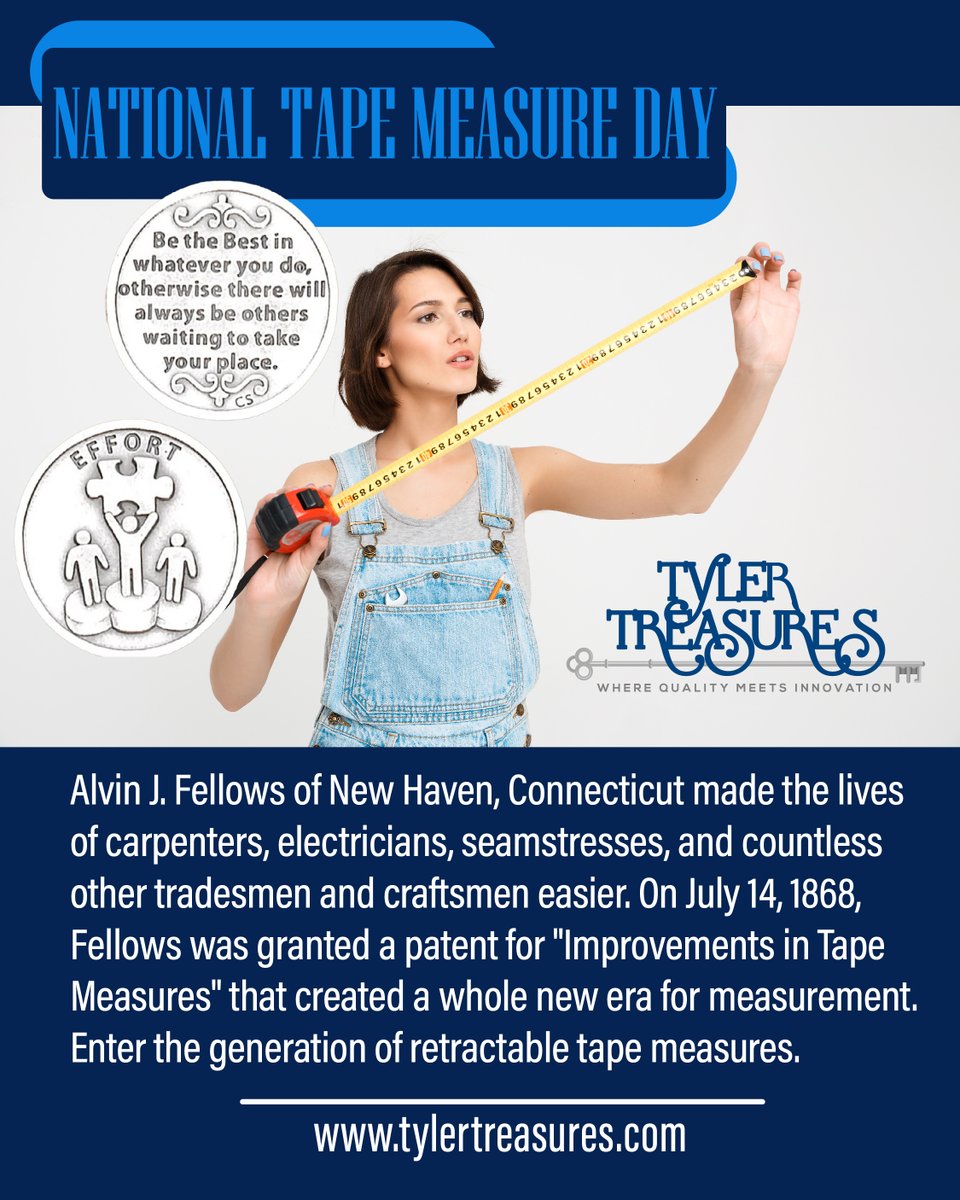TreasuresTyler's tweet image. 📏 Happy National Tape Measure Day!
Big or small, every project starts with a good measurement. Today we celebrate this handy tool that helps us build, create, and get it just right! 🛠️ #TapeMeasureDay #MeasureTwiceCutOnce #ToolboxEssentials