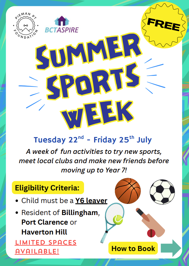 Why not try out this free summer sports week for Y6's! Check out the details and criteria below.