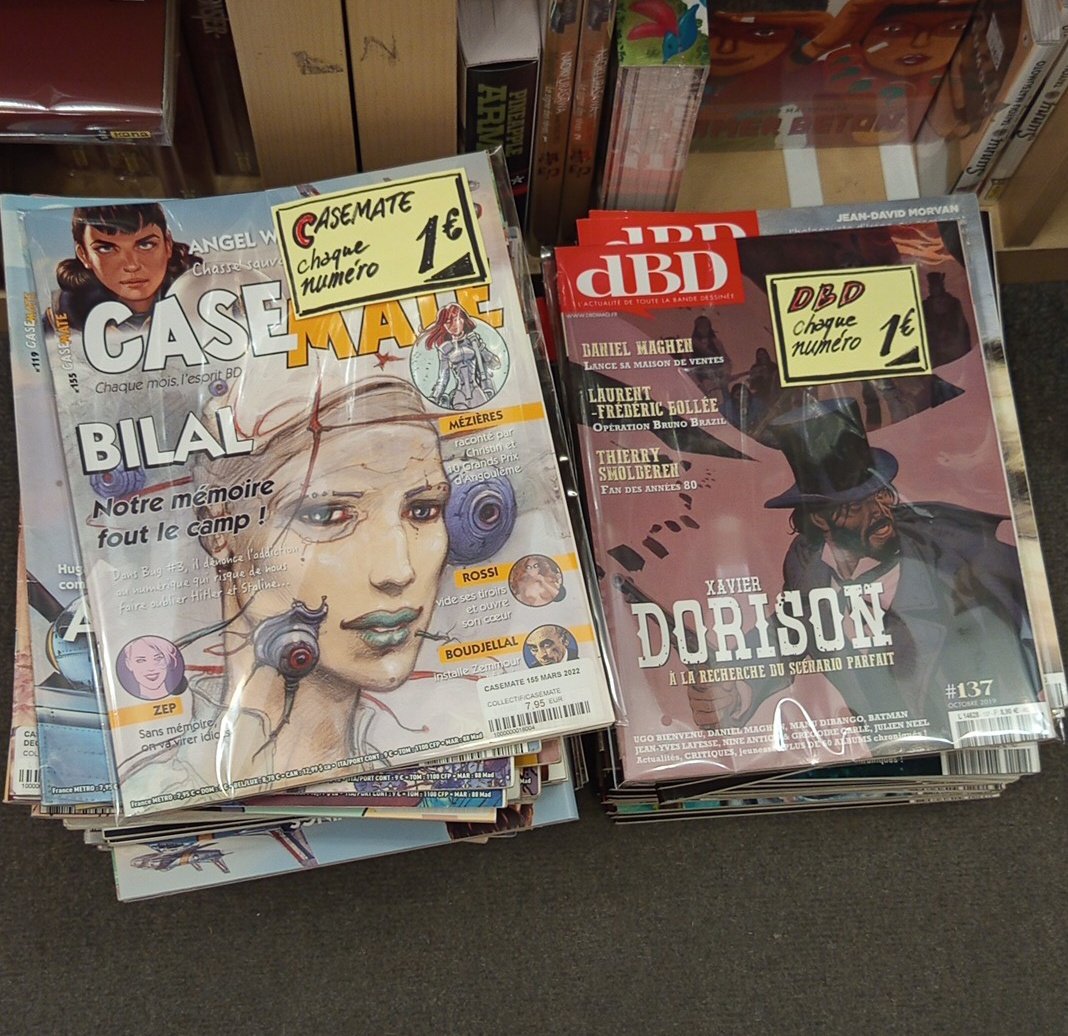 S. (mais en transit pour D.) : envie compulsive de lire des actus du passé ? Désir de compléter une collection ? Plein de Casemate et de DBD à 1€ pièce.