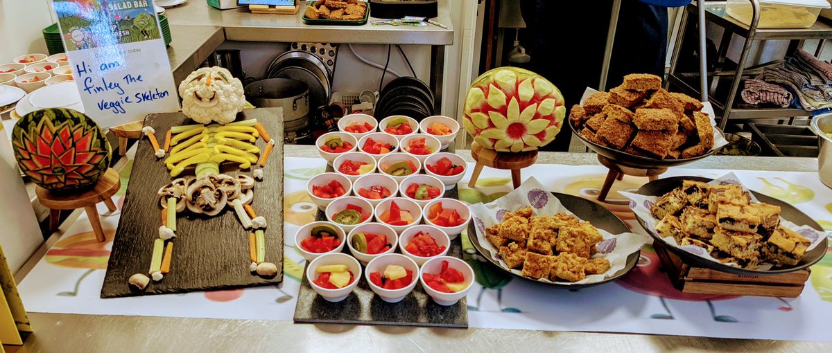 As an extra special treat the catering team even created a veggie skeleton and offered lots of fruity treats to end the week.