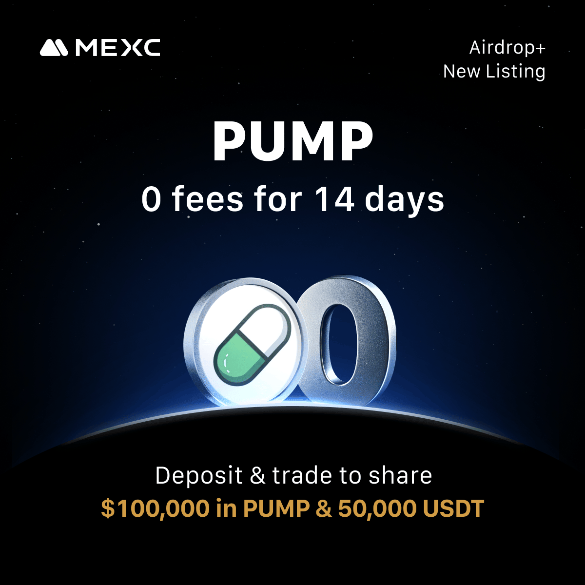 🪂 MEXC $PUMP Airdrop+ Online NOW 

$PUMP <a href="/pumpdotfun/">pump.fun</a>
PUMP/USDT Trading: Jul 14, 2025, 16:00 (UTC)
PUMP/USDC Trading: Jul 14, 2025, 16:20 (UTC)
Deposit: Opened
Reward Pool: $100,000 in $PUMP &amp; 50,000 $USDT

Deposit &amp; Trade to share the prize pool
mexc.com/token-airdrop/…