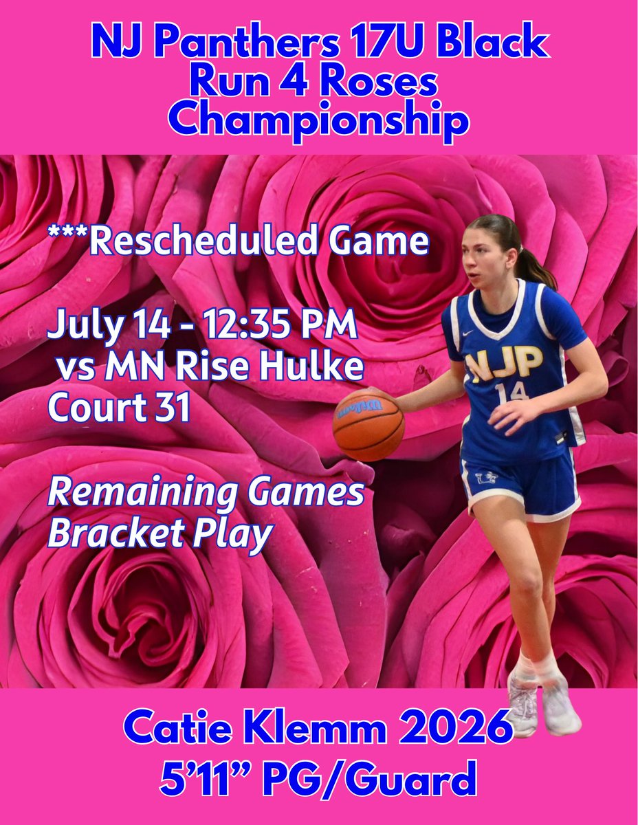 Catherine (Catie) Klemm (@catie_klemm) on Twitter photo NJ Panthers 17U Blackโs updated schedule for today at <a href="/Ohio_Basketball/">OhioBasketball.com</a> <a href="/TFNsRun4Roses/">TFN's Run 4 Roses</a> Championship ๐น๐๐๐
<a href="/nj_panthers/">NJ Panthers</a>
<a href="/CoachJordanNJP/">Jordan Stites</a>
<a href="/CoachZ_NJP/">Zakiya Beckles MAT, LAT, ATC</a> NJ Panthers 17U Blackโs updated schedule for today at <a href="/Ohio_Basketball/">OhioBasketball.com</a> <a href="/TFNsRun4Roses/">TFN's Run 4 Roses</a> Championship ๐น๐๐๐
<a href="/nj_panthers/">NJ Panthers</a>
<a href="/CoachJordanNJP/">Jordan Stites</a>
<a href="/CoachZ_NJP/">Zakiya Beckles MAT, LAT, ATC</a>