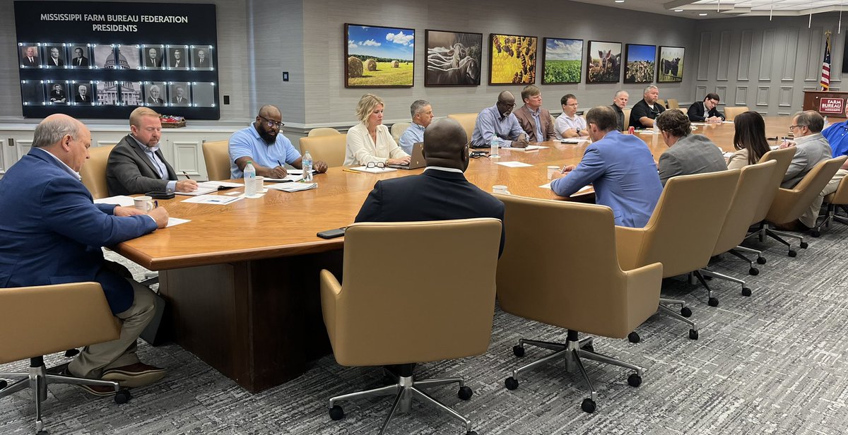 MFBF &amp; MS Poultry Association hosted a lender roundtable w/ Chris McDonald, State Ex. Director, <a href="/usdaFSA/">Farm Service Agency</a> &amp; Semaj Redd, Legislative Director for <a href="/RepTrentKelly/">Trent Kelly</a> . 
Ag lenders provided updates on the credit situation in the ag community &amp; adjustments to <a href="/usdaFSA/">Farm Service Agency</a> lending programs.