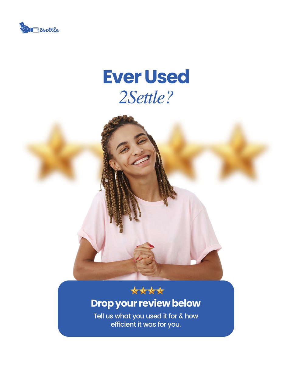 2SettleHQ's tweet photo. Just used 2Settle??

We would love to hear from you.
What did you use it for??

Let us know your experience using it.
#BwB #2SettleHQ #UsersExperience https://t.co/o68iKJskJS