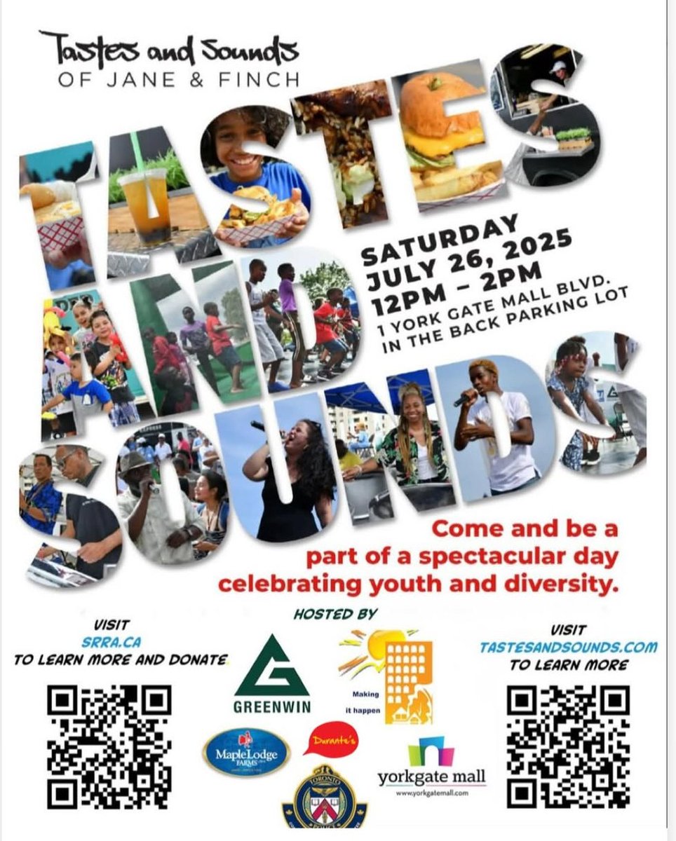 The summer excitement continues at Yorkgate Mall with the return of Tastes and Sounds of Jane &amp; Finch!

Enjoy a fun-filled family afternoon on Saturday, July 26, from 12noon - 2pm. There will be music, FREE hotdogs, and LOTS OF FUN!

The event will be held in the back parking lot
