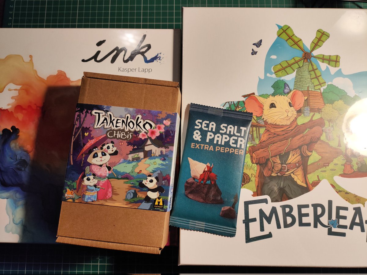 New Stock: Takenoko: Chibis, Sea Salt &amp; Paper: Extra Pepper, Ink and Emberleaf.