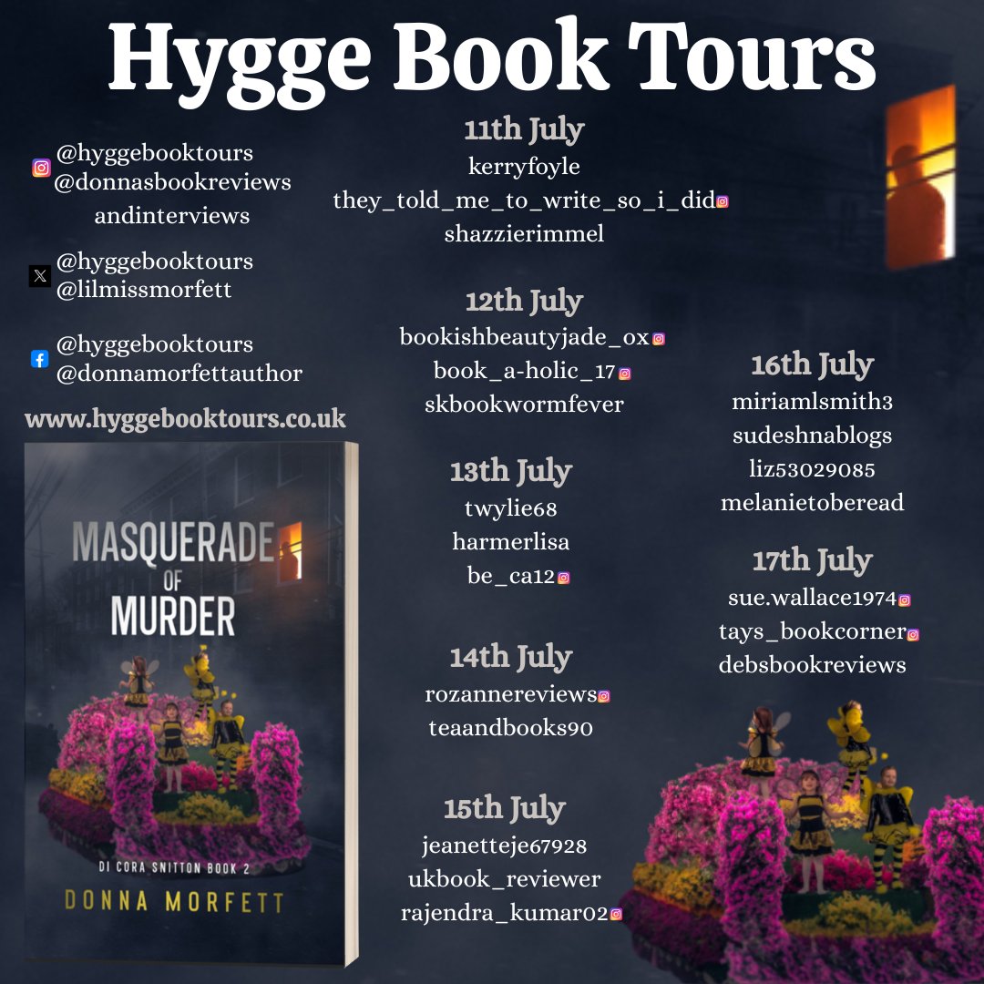 teaandbooks90's tweet image. goodreads.com/review/show/77โฆ
- BOOK TOUR REVIEW -
Masquerade of Murder - Donna Morfett.
@hyggebooktours
@lilmissmorfett
#crimethriller