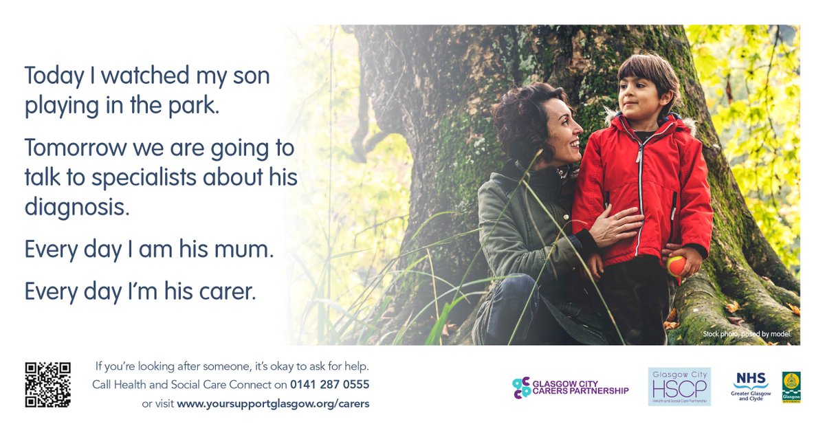 If you care for someone who is autistic or neurodivergent, support is available to #GlasgowCarers

💻 Visit Your Support Your Way Glasgow yoursupportglasgow.org/carers

👉 To refer for support: glasgow.gov.uk/carers

#Autism #autismawareness