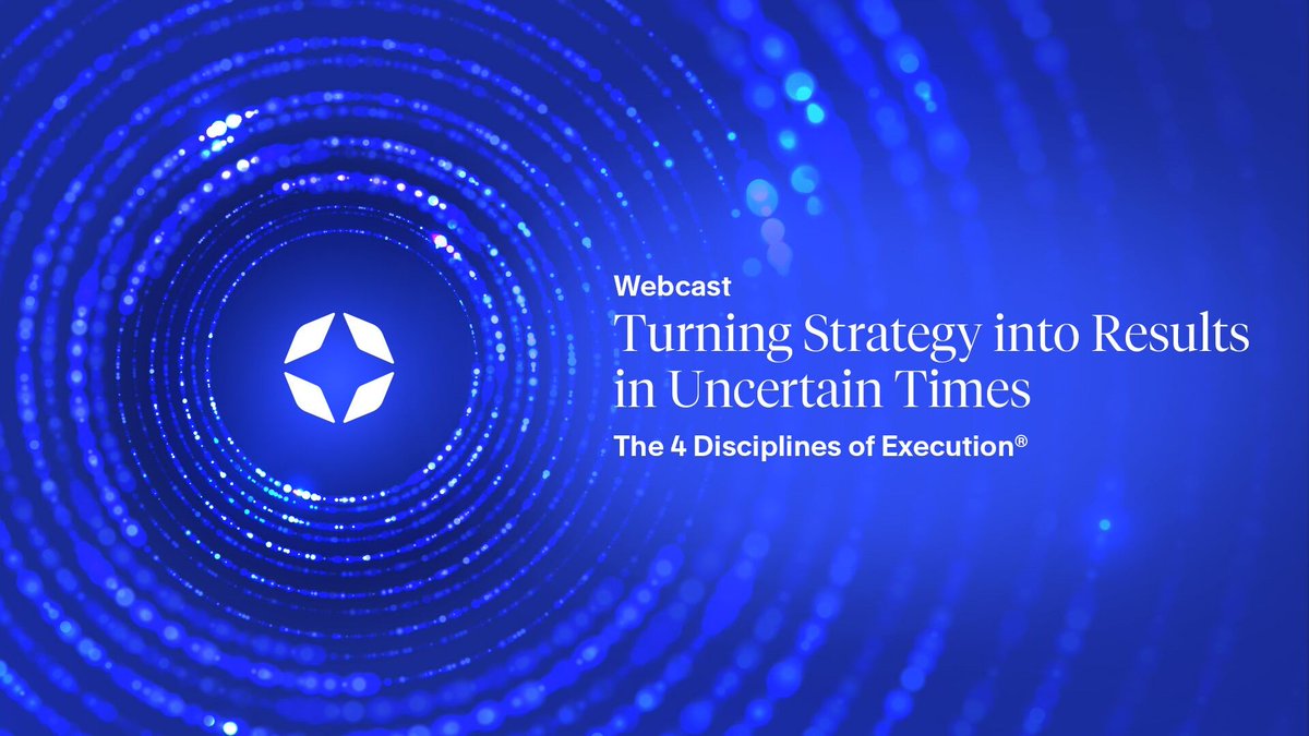 Most strategic plans don’t fail in the boardroom—they fail in execution. Join us for a complimentary webcast where you’ll learn simple, practical ways to keep your team focused, aligned, and moving forward in times of uncertainty. Reserve your spot today: bit.ly/4ep47AD