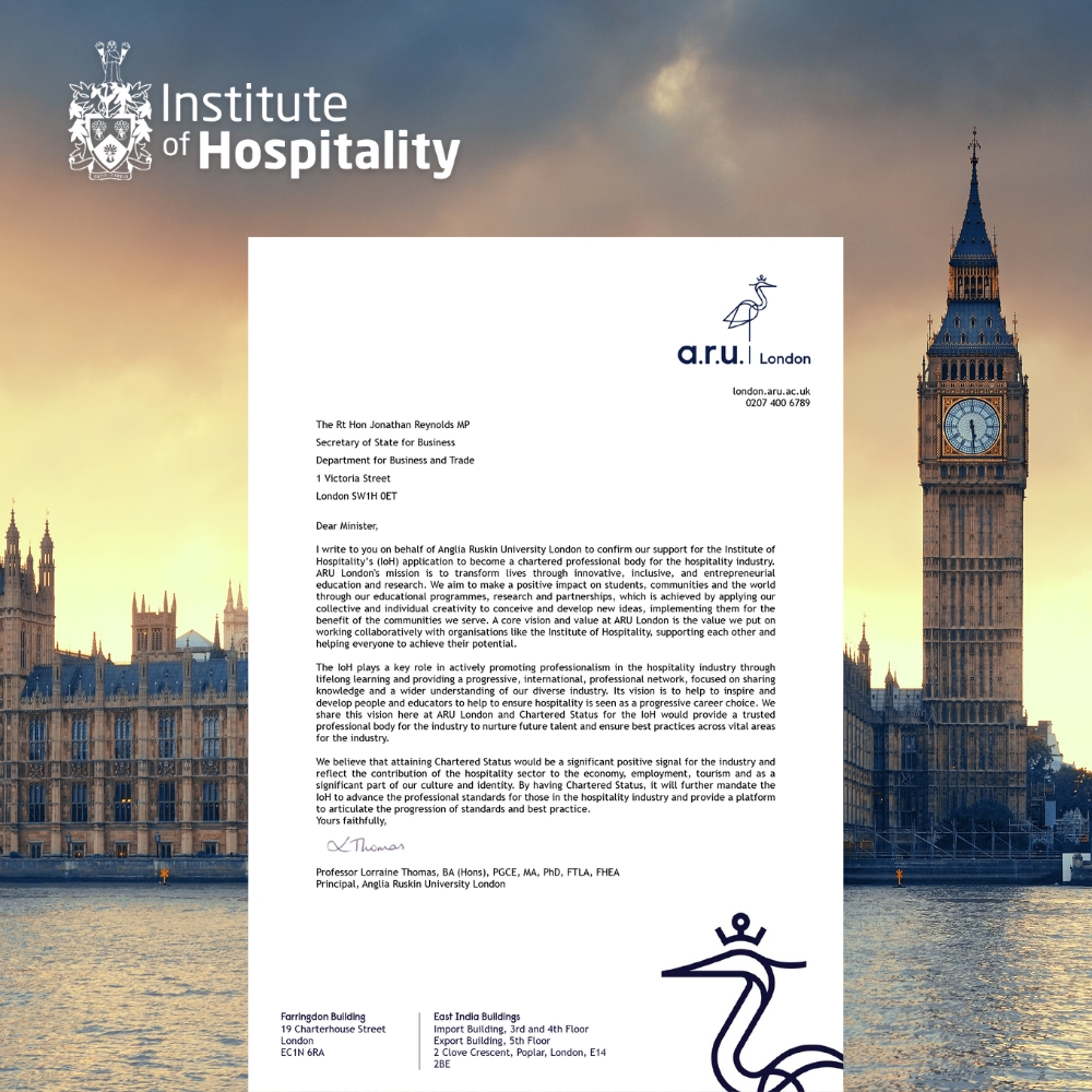 IoH_Online's tweet image. Thank you to @angliaruskin for supporting our application for Chartered Status by sending a letter to the UK government's Secretary of State for Business and Trade.
We are incredibly grateful for your support.
#CharteredStatus #HospitalityFamily #SupportForChange @RBWR