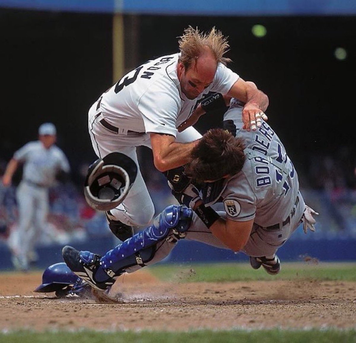 When I was a kid, guys were running over catchers in stadiums built when Taft was president. And we liked it that way.