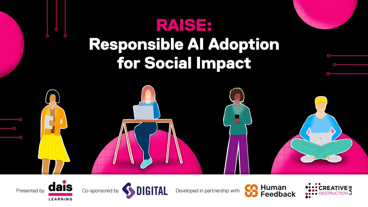 daisTMU's tweet image. Nonprofits: Want to harness AI for social good, without compromising ethics or equity?
We’ve launched two new courses under the RAISE pilot to help leaders & sector staff adopt AI responsibly and effectively.
Learn more and register: dais.ca/raise/