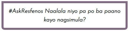 resfenos_'s tweet photo. 📬 #AskResfenos
Q: Naalala niyo pa po ba paano kayo nagsimula? https://t.co/FjKaVY0qnq