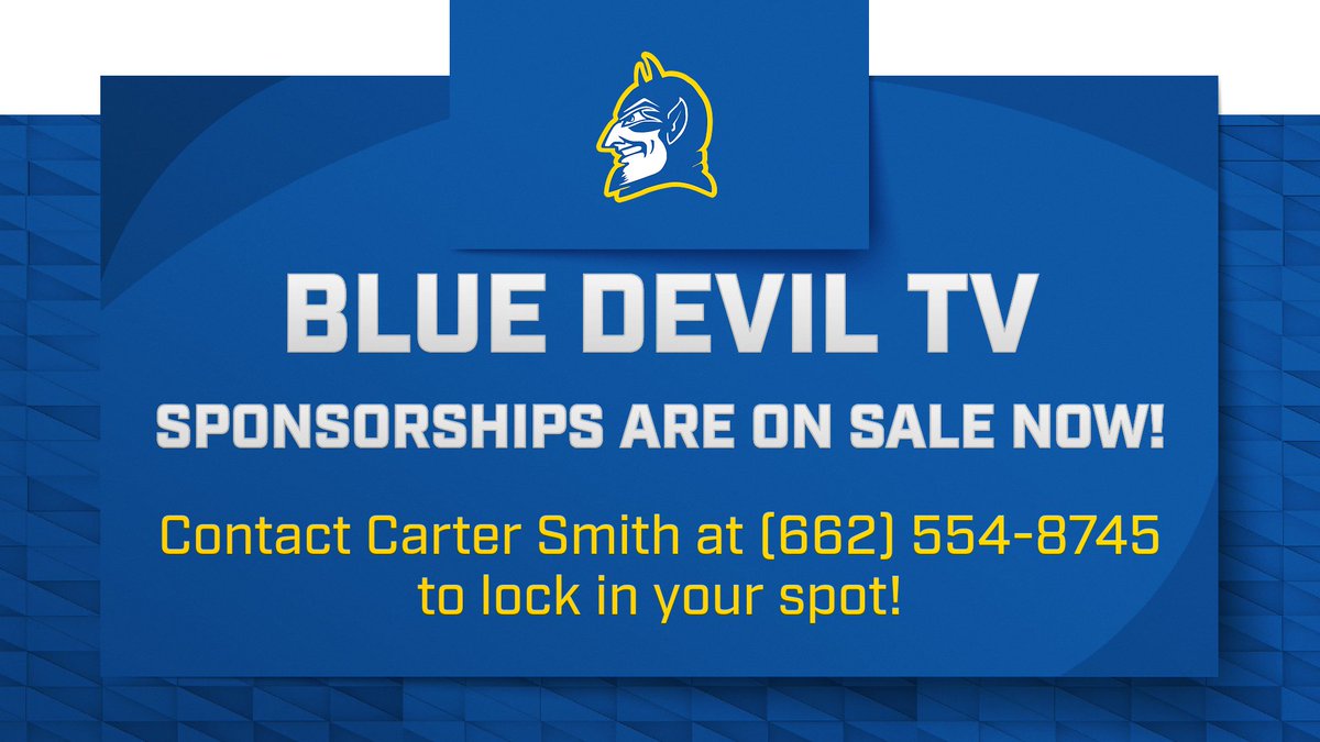 Blue Devil TV Sponsorships for School Year 25-26 are On Sale Now!!

Contact Carter Smith at (662) 554-8745 to lock in your spot!

#BlueDevilTV

@bhsdevils1