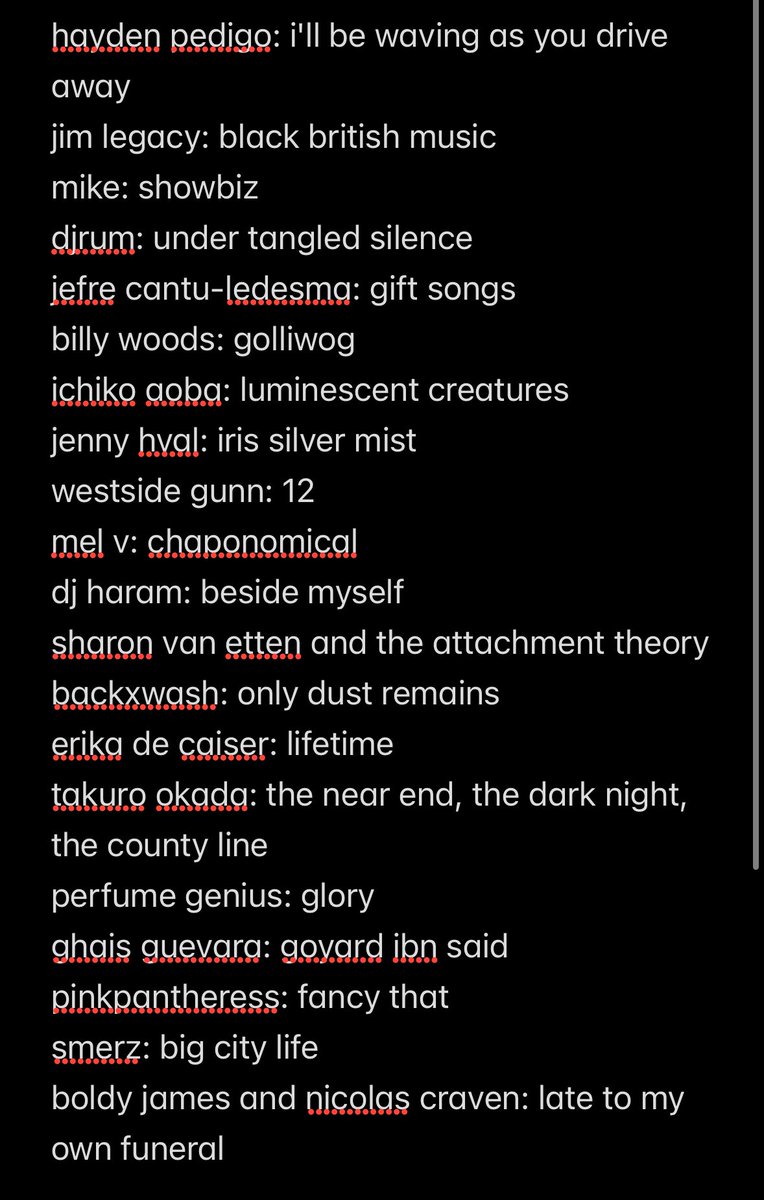 my favourite albums of 2025 (so far), all genres. hasn't been a vintage year overall imo, but these 20 records are all fantastic to me