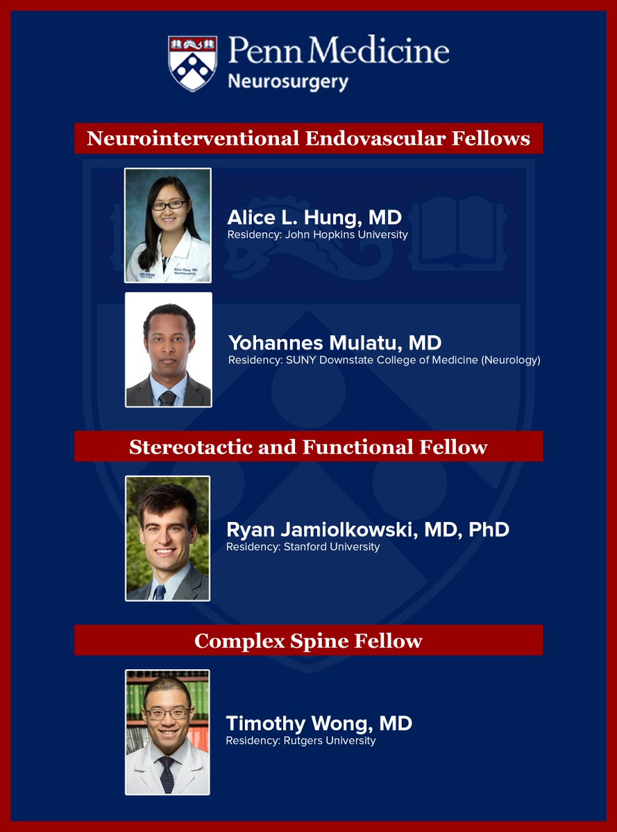 PennNSG's tweet image. Meet the new group of #neurosurgery fellows joining us this year!