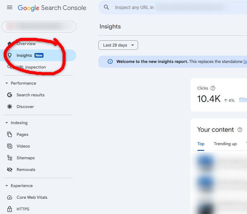 _sukoseo's tweet image. Spotted it yet? 

Google quietly dropped a new “Insights” tab in Search Console.

📈 Clicks, trending content, and clarity, all in one dashboard.

This is the kind of “new” we actually like. #seo #googlesearch #mondaymotivation