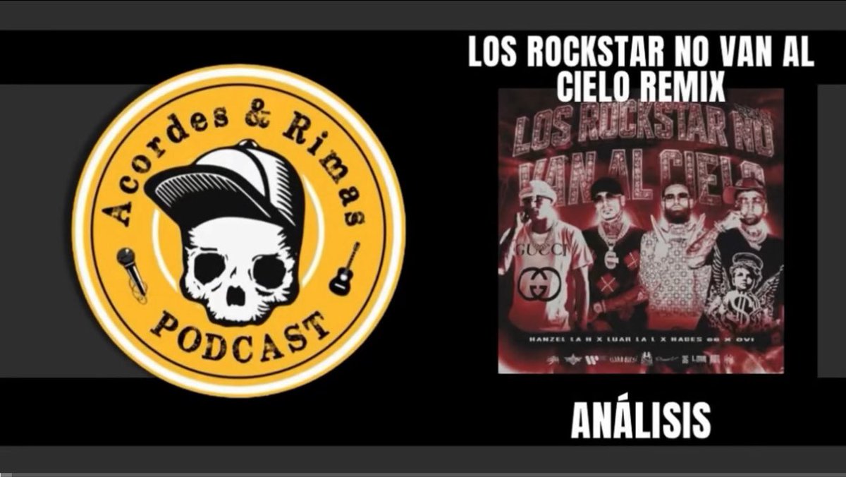 [Episodio 427]

Hoy <a href="/QueSobrao/">Chri</a> y <a href="/Joutax/">J</a> analizan el remix de Los Rockstar no van al Cielo. Hablan del beat, los versos y los artistas invitados.

Spotify: open.spotify.com/episode/6mVYUq…

Youtube: youtu.be/nzdWtHcCFqU?si…

patreon.com/acordesyrimas

RT RT!