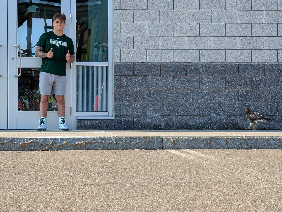 BZ -2025-07-14 - Alessio Perentin, soon to be Cornell Freshman, and his new friend O1.  O1 says welcome to Cornell and have 4 amazing years here, Alessio!  😊