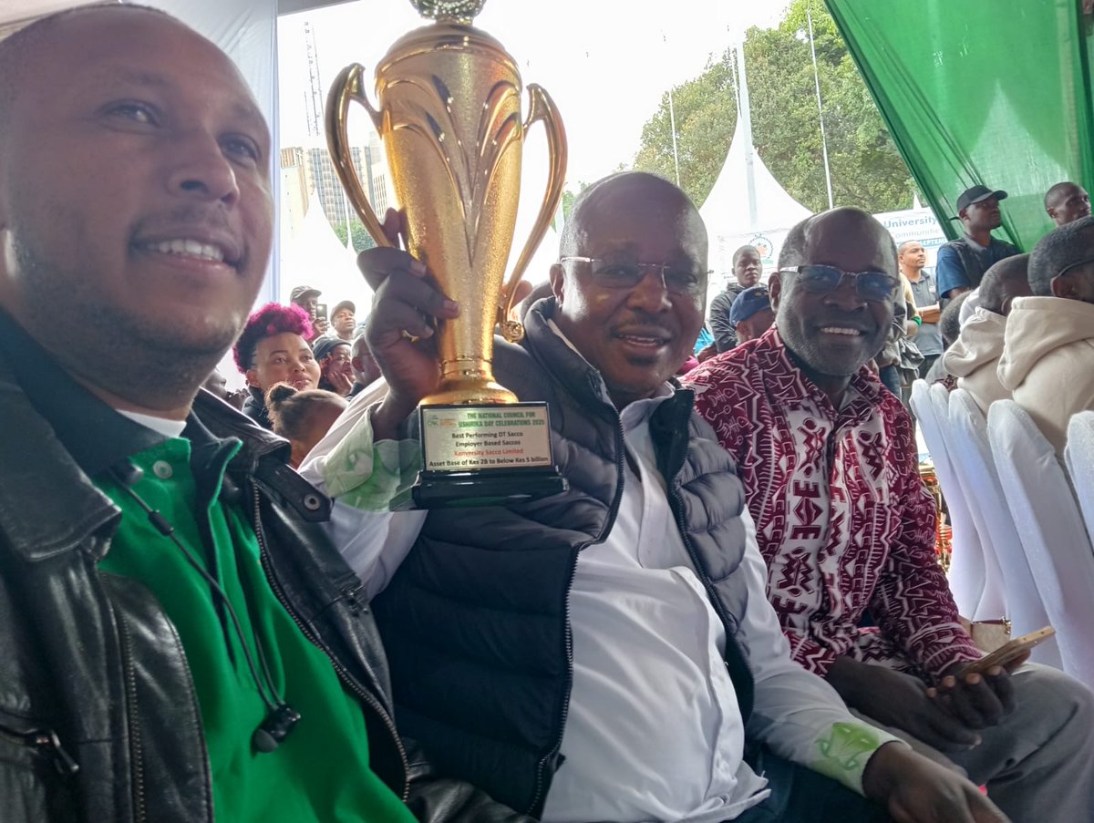 kenversity's tweet image. National Ushirika Day celebration held on 12th June, 2025. Kenversity Sacco was recognised as the best performing DT Sacco &amp;amp; also emerged among the top 3 Sacco's in the categories of best technology optimization &amp;amp; deposit management. Thank you members for your continuous support!