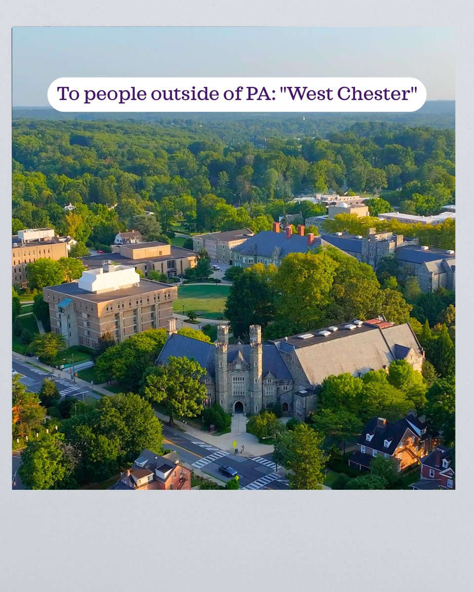WCUofPA's tweet image. Some say WCU, some say West Chester, some just say home 💜