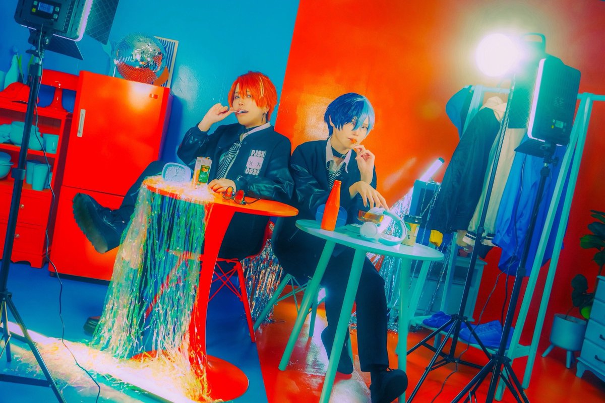 D_nn_2nd's tweet image. cosplay

   Monotone city 
　　　　　× 
　　　　BAD DOGS

#prsk_cos
