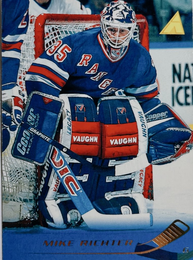 NHLHockeyCards's tweet image. Mike Richter New York Rangers Pinnacle Card @NYRangers #NYR #NHL