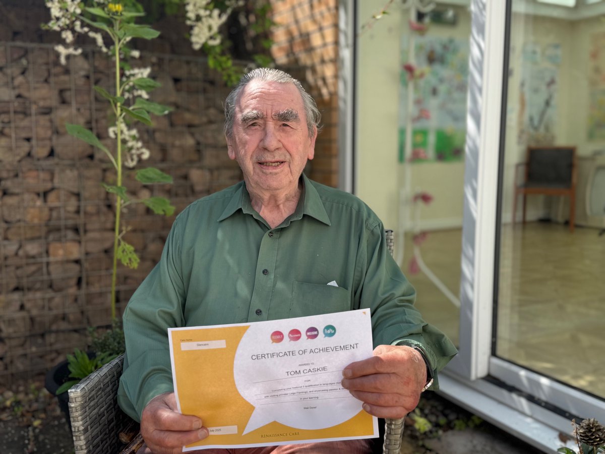 Two residents at Glencairn Care Home in Edinburgh have successfully gained a National 2 qualification in Italian. Read the full story online at caringuk.co.uk #care #news #caring #carers