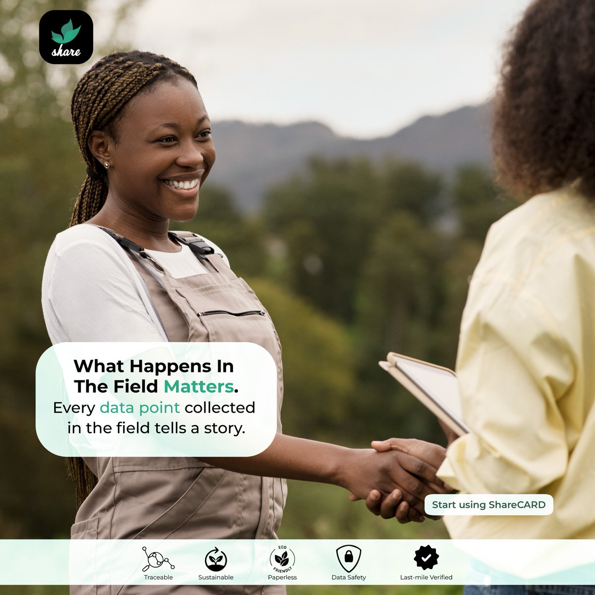 sharecard_app's tweet image. What happens in the field matters
Every data point collected in the field tells a story. With ShareCARD, you don’t just gather information—you trace real impact.

Start turning fieldwork into real-time visibility today. sharecardapp.com/#DataThatMatte… #ShareCARD #ImpactTracking