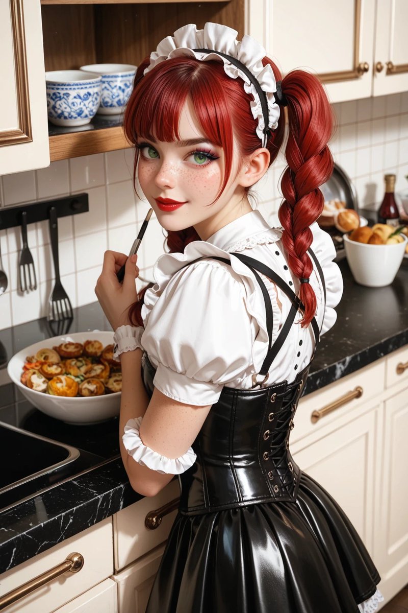 JuliAIkiko's tweet image. Hello my cuties and happy monday !
It's Nationbal day here in France but i still thinking of you 💋🖤
#MaidMondayAI by @k_ai_ros_2 & @CaptainMegu
#CorsetPartyAI by @soulforged77 and @AISammySwimwear
#AIart #Aicutie #AIイラスト︎ #Aibeauty #Aichallenge #GoodMorning
