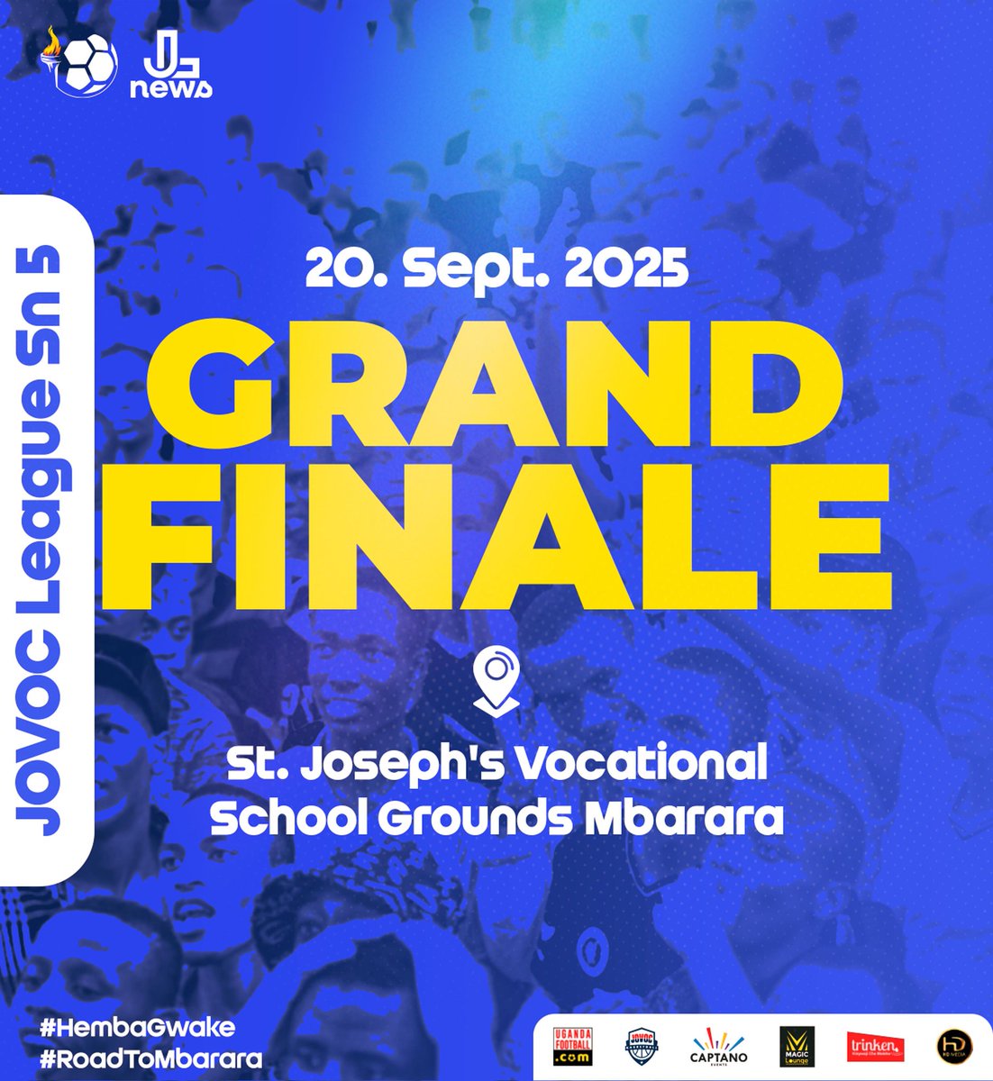 Season 5 wraps up in style!

Final destination: Mbarara

Saturday, 20th September 2025

#HembaGwake
#Road2Mbarara
#JLS5GrandFinale