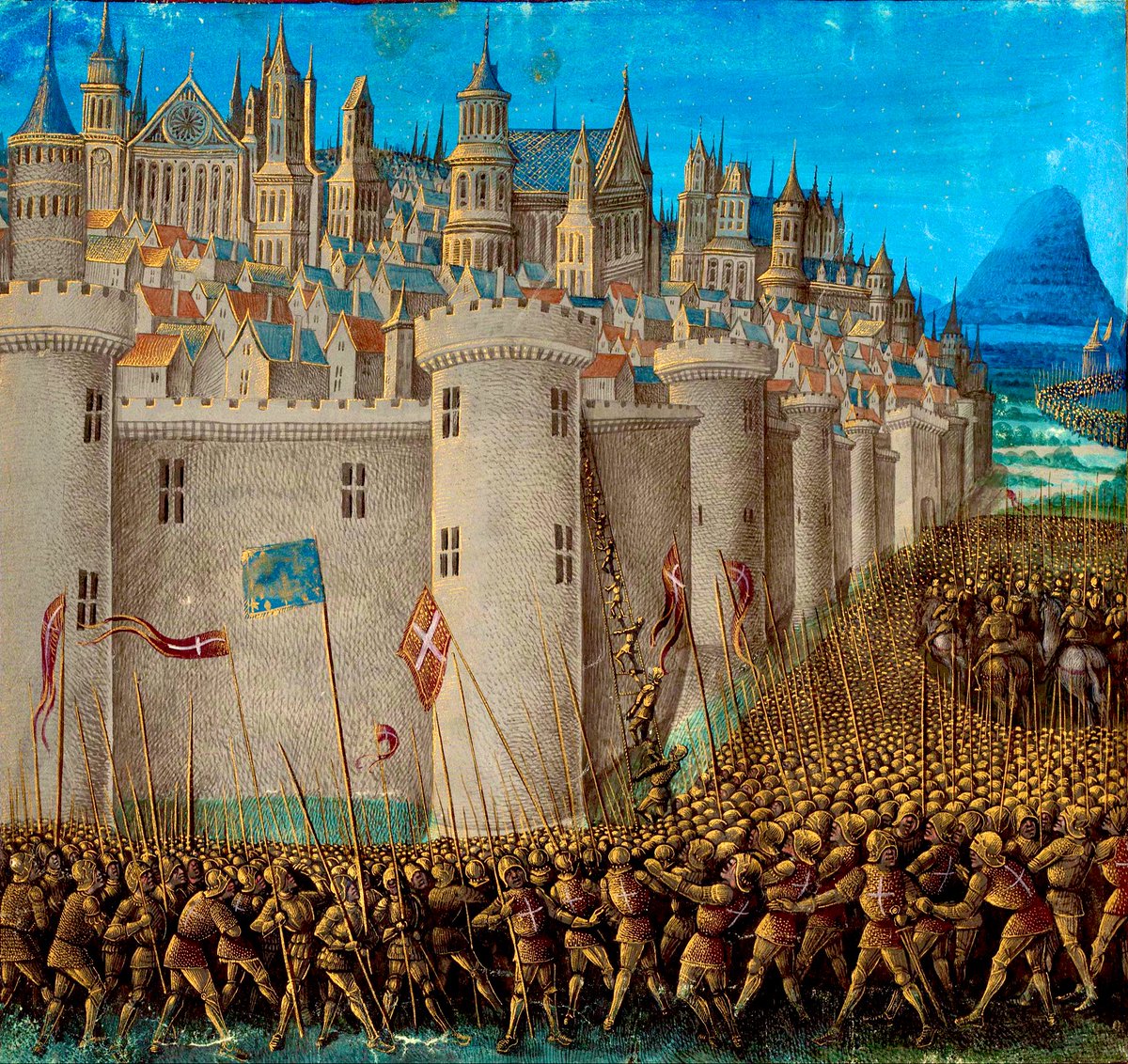 Plantagenet1455's tweet image. Miniature of the Siege of Antioch (1097- 1098), a pivotal event during the First Crusade. #History