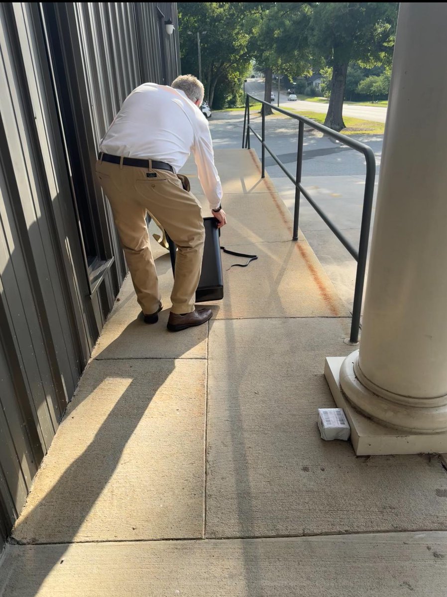 President and CEO Ted Goins is already hard at work this morning making sure this little creature made its way back home to the woods. #LSC